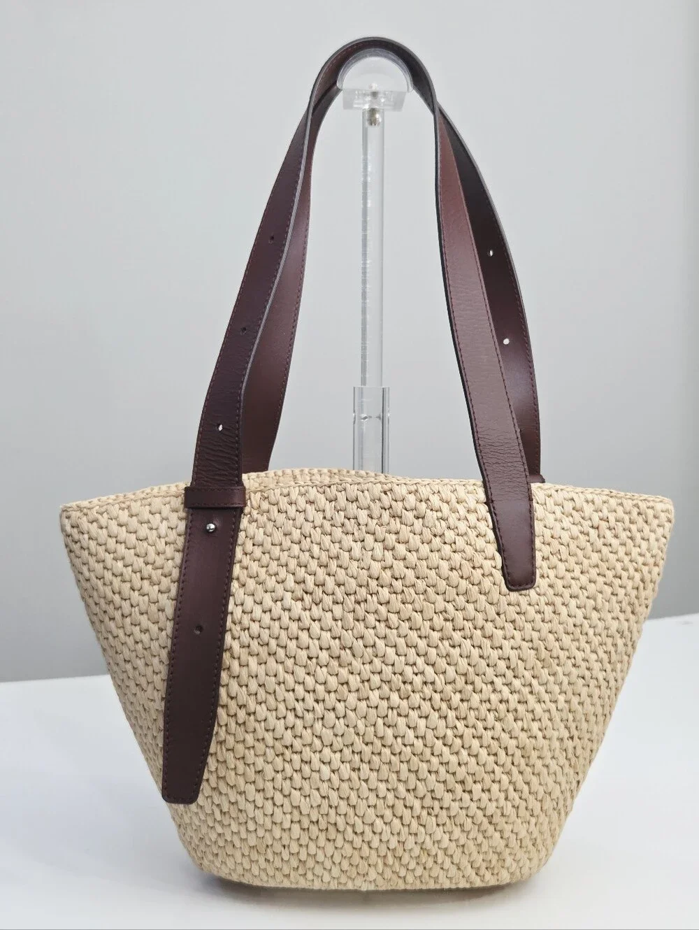 EXCELLENT LIE STUDIO THE BIANCA RAFFIA BAG - CREAM